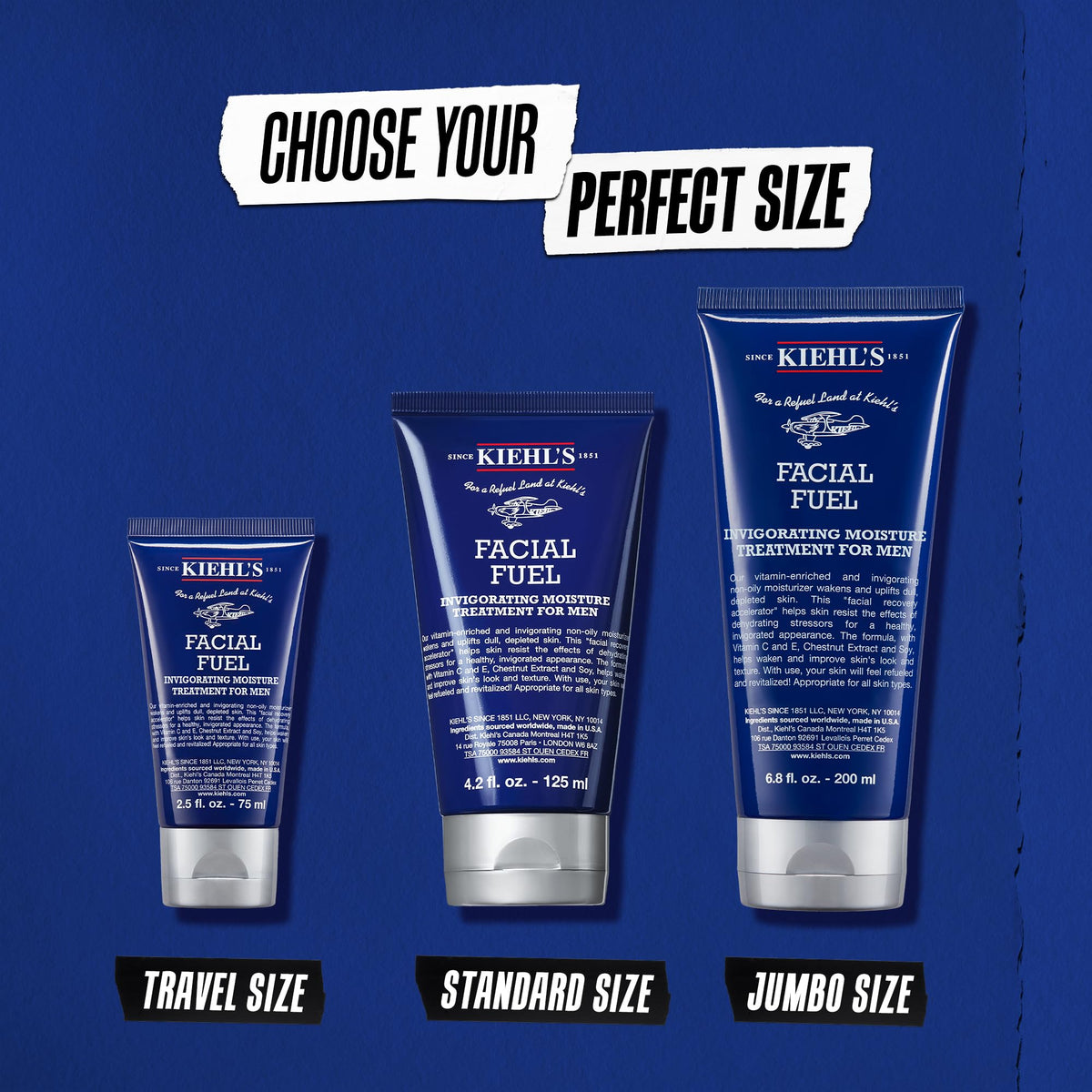 Kiehl's Crème Hydratante Énergisante pour Hommes, vue de dos