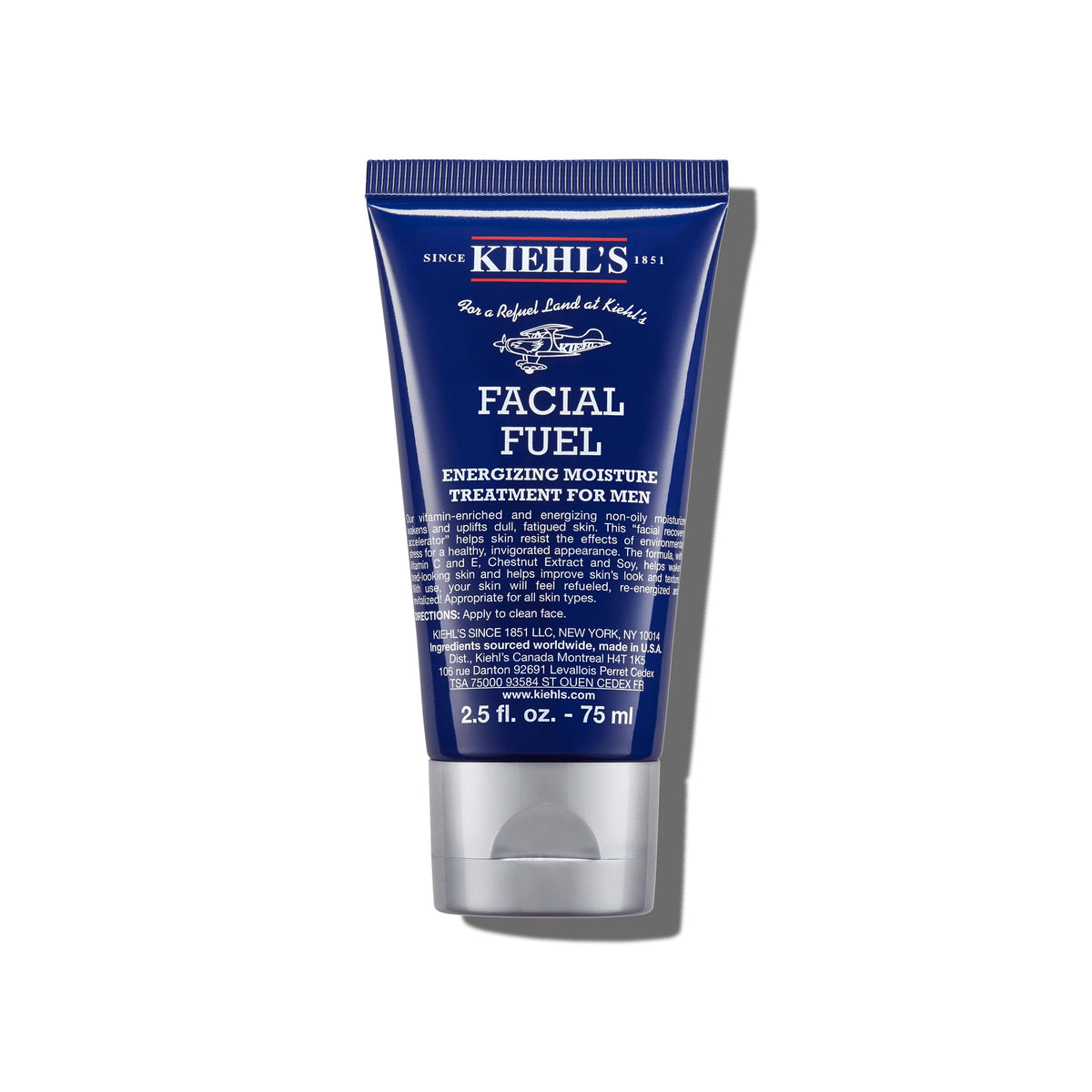 Kiehl's Crème Hydratante Visage Homme 75ml vue avant avec bouchon noir