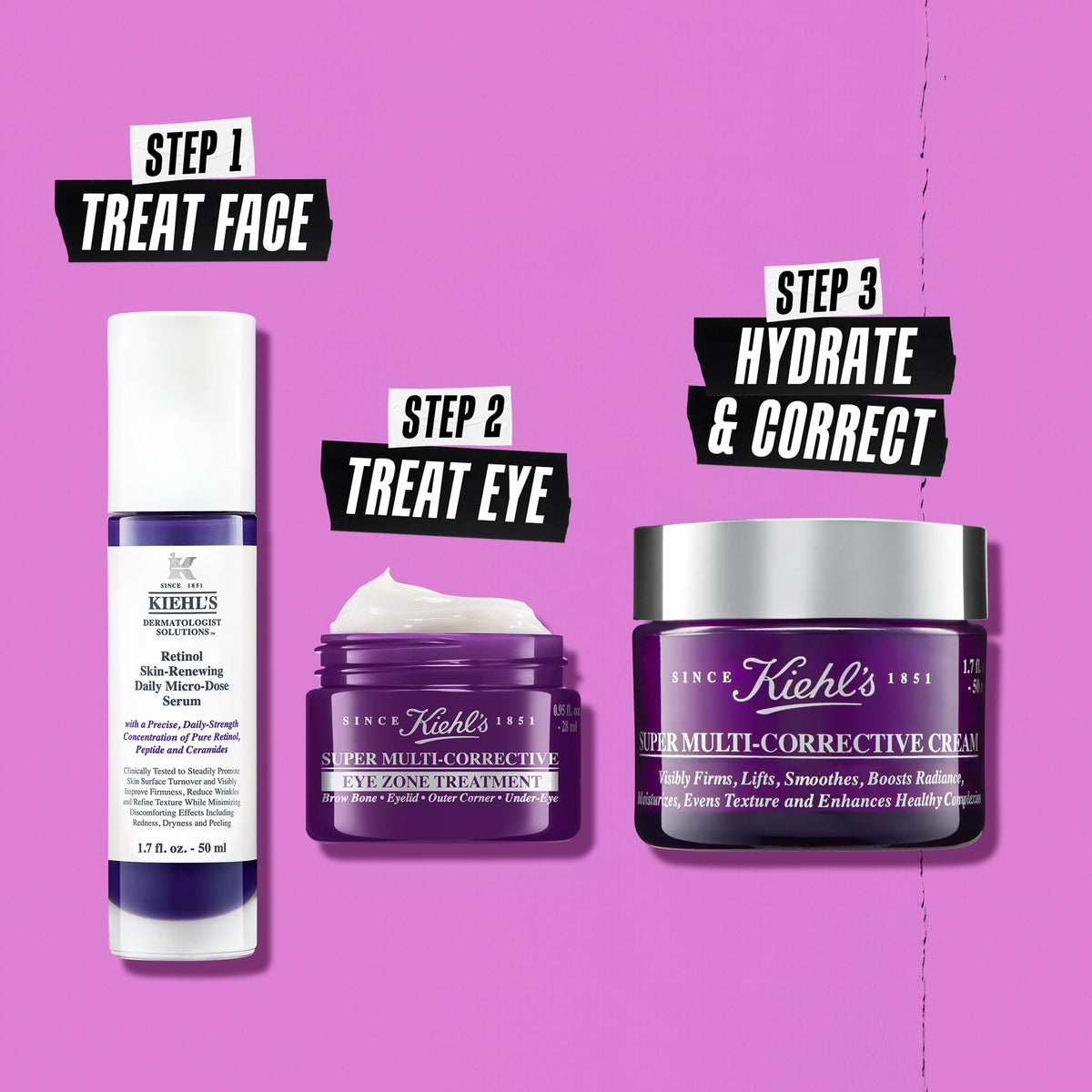 Kiehl's Crème Multi-Correctrice 50 ml avec ingrédients clés