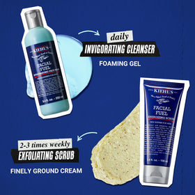 Kiehl's Facial Fuel Gel Nettoyant sur un fond neutre
