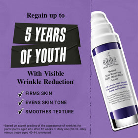 Kiehl's Sérum de Rétinol Micro-Dose 30 ml avec texture sur main