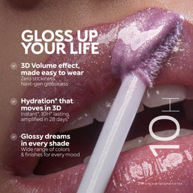 Kiko Milano 3D Hydra Lip Gloss 30 Deep Purple texture proche