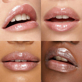 Kiko Milano 3D Hydra Lipgloss 01 sur des lèvres brillantes