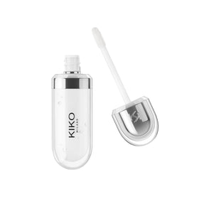 Kiko Milano 3D Hydra Lipgloss 01 vue de face avec texture douce