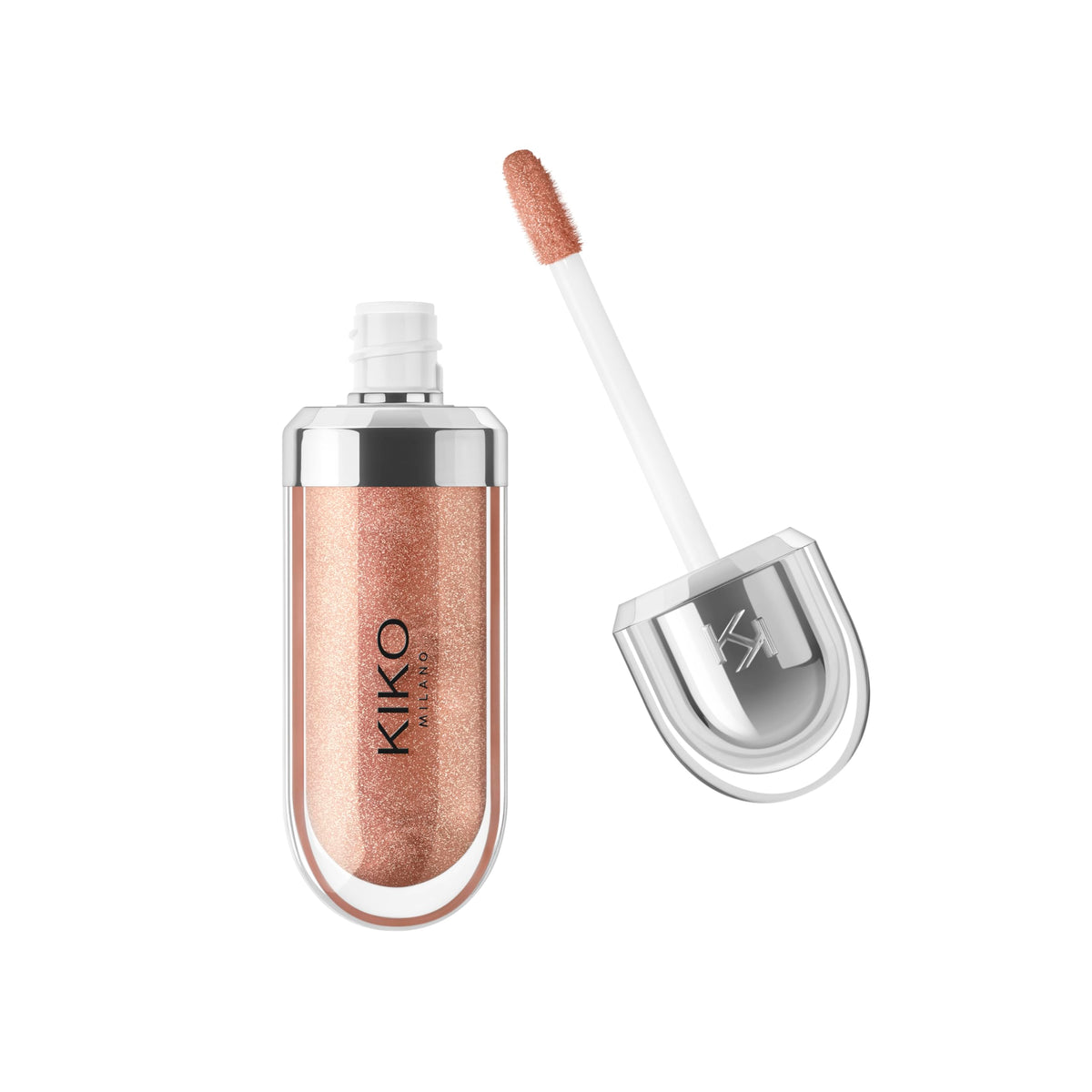 Kiko Milano Gloss à Lèvres 3D Hydra 18 Golden Sparkle avant avec applicateur