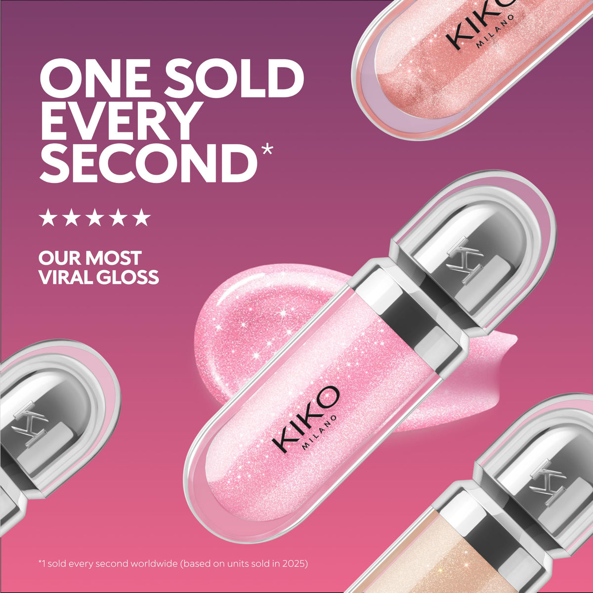 Kiko Milano Gloss à Lèvres 3D Hydra 20 Châtaigne avec application sur les lèvres