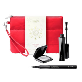 Kiko Milano Set de Maquillage Jingle Trio avec mascara, eyeliner et fard métallique