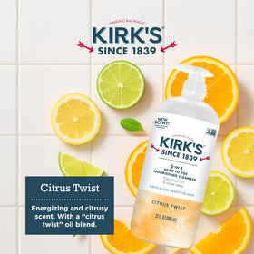 Kirk's Gel Nettoyant 3-en-1 946 ml avec huile de coco et aloe vera