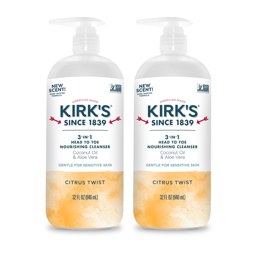 Kirk's Gel Nettoyant 3-en-1 946 ml vue avant avec pompe