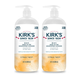 Kirk's Gel Nettoyant 3-en-1 946 ml vue avant avec pompe