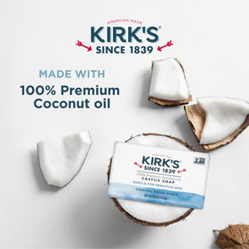 Kirk's Savon de Castille 4 oz barre dans un environnement de salle de bain