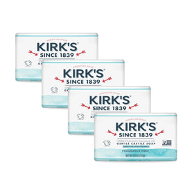 Kirk's Savon de Castille paquet de 4 barres de 113g