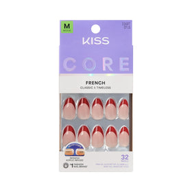 KISS Core Faux Ongles 'Optimistic' Rouge avec 32 ongles inclus
