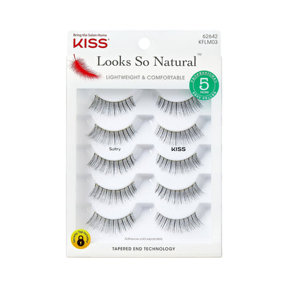 KISS Faux Cils Sultry 12 mm modèle avant avec emballage