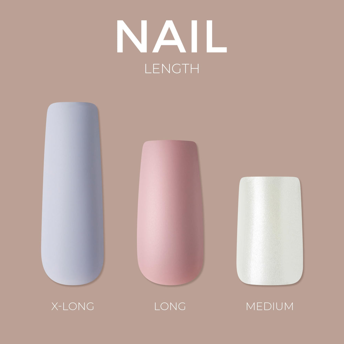 KISS faux ongles longs beige, présentation dans l'emballage