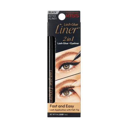 KISS Glue Liner noir applicateur feutre 0,9 ml