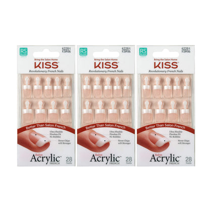 KISS Kit d'Ongles Acryliques Français Réel Court pack avant