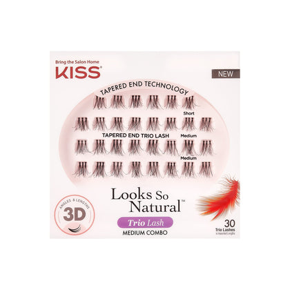 KISS Looks So Natural Trio Lashes, 30 cils en paquet avant