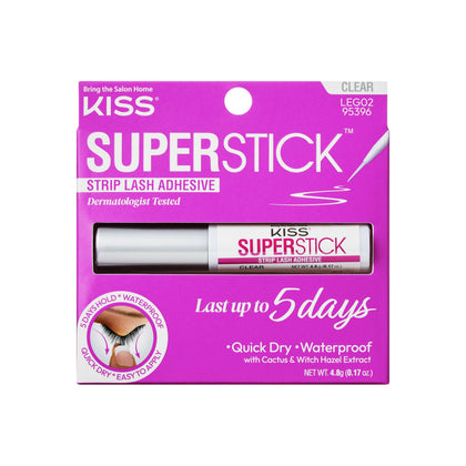 KISS SuperStick colle à faux cils, flacon transparent de 4,8 g