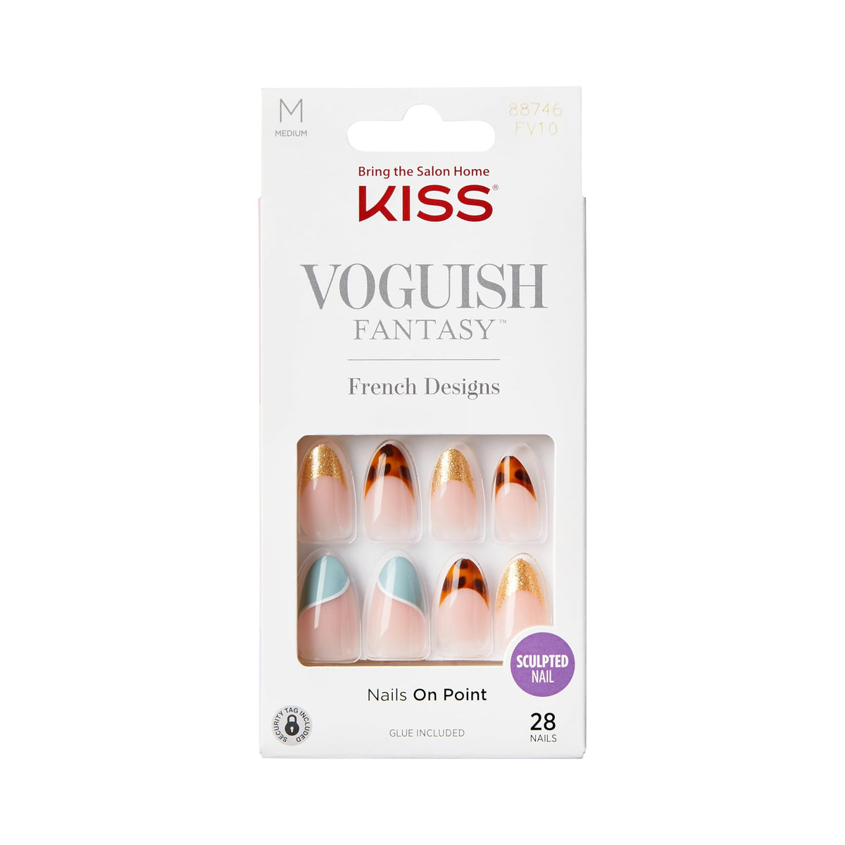 KISS Voguish Fantasy faux ongles multicolores en vue de face