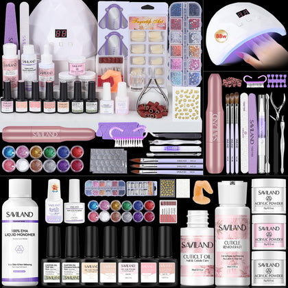 Kit acrylique SAVILAND avec lampe et perceuse, vue avant