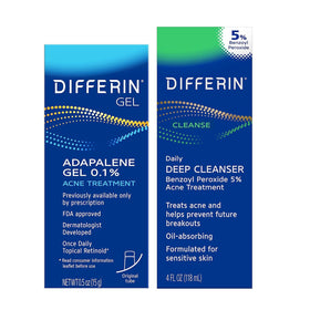 Kit anti-acné Differin avec gel adapalène 0,1% et nettoyant