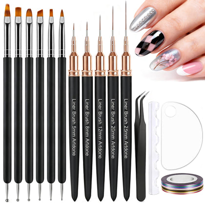 Kit Artdone de rubans de nail art avec 10 couleurs différentes