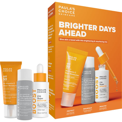 Kit Brighter Days Ahead de Paula's Choice avec écran solaire, exfoliant et sérum