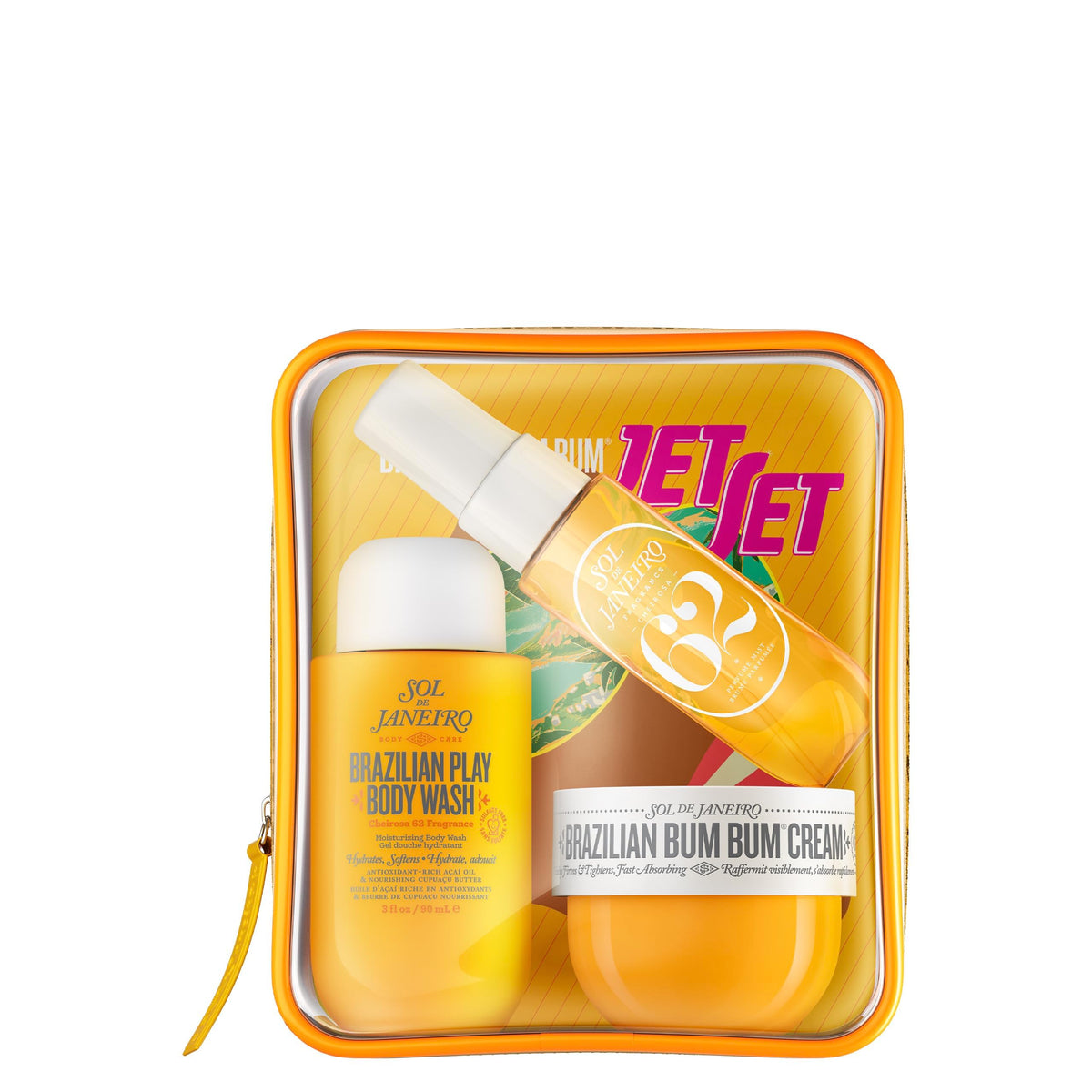 Kit Bum Bum Jet Set de Sol de Janeiro avec produits de beauté en format voyage