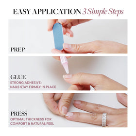 Kit complet d'ongles press-on Glamnetic avec accessoires