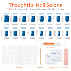 Kit complet de faux ongles modelones avec colle et accessoires