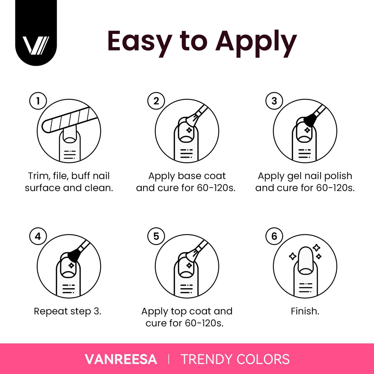 Kit complet de vernis à ongles gel VANREESA avec accessoires