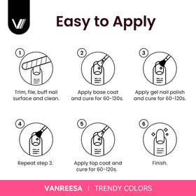 Kit complet de vernis à ongles gel VANREESA avec accessoires