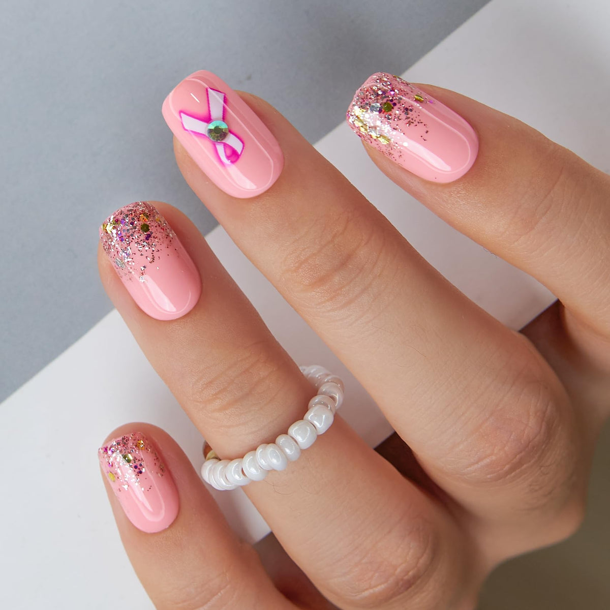 Kit complet des faux ongles CurvLife avec accessoires et boîte de rangement