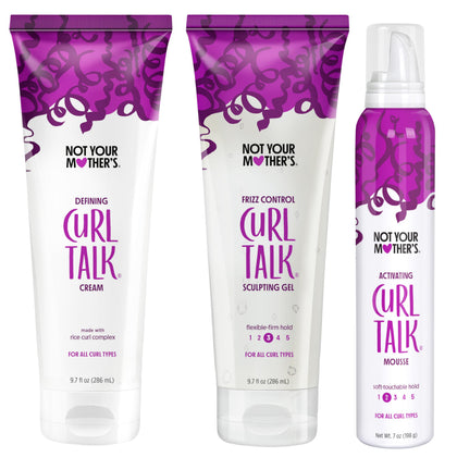 Kit Curl Talk de Not Your Mother's avec crème, gel et mousse