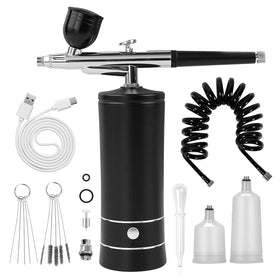 Kit d'airbrush crpen avec compresseur et trois cups de différentes tailles