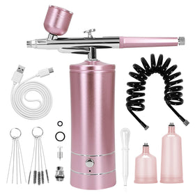 Kit d'airbrush crpen rose avec compresseur et accessoires