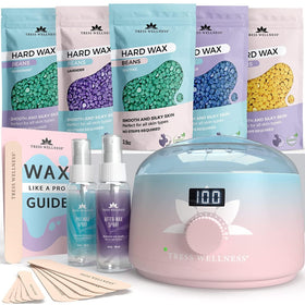 Kit d'épilation Tress Wellness avec réchauffeur de cire numérique