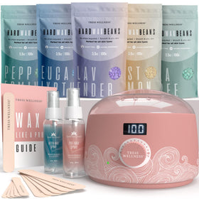 Kit d'épilation Tress Wellness avec réchauffeur numérique et accessoires