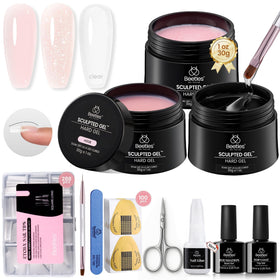 Kit d'extension d'ongles Beetles avec 3 gels et accessoires