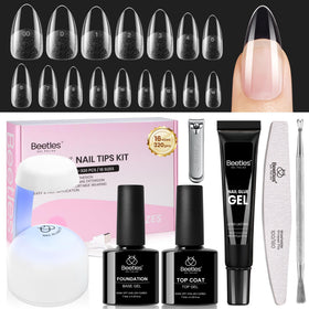 Kit d'extension d'ongles beetles avec 320 tips en forme d'amande