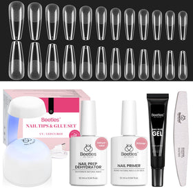 Kit d'extension d'ongles beetles avec 576 tips en demi-mat