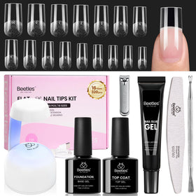 Kit d'extension d'ongles Beetles avec accessoires et lampes UV