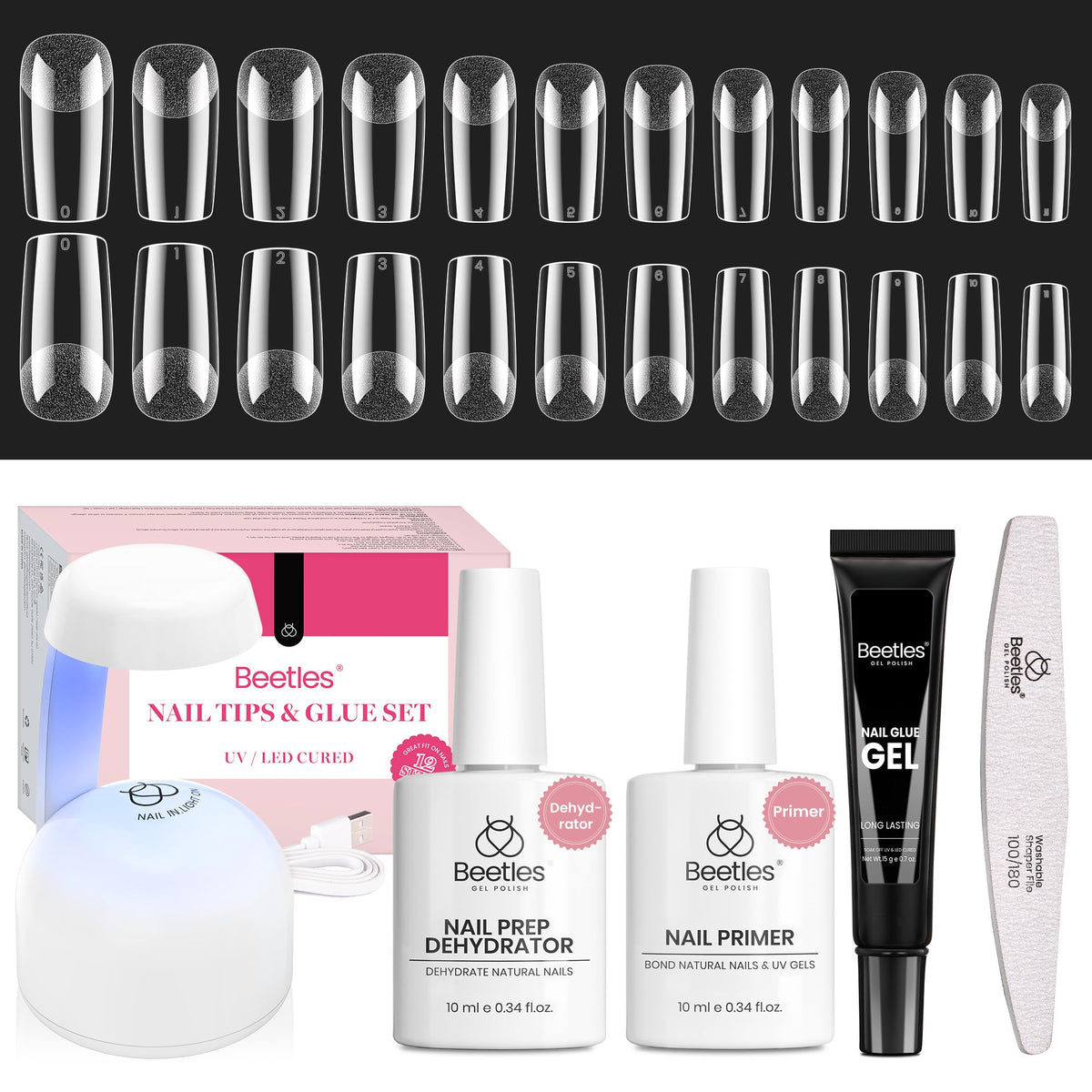 Kit d'extension d'ongles beetles avec tous les accessoires inclus