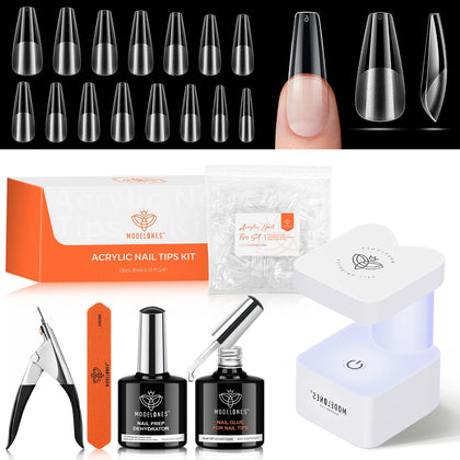 Kit d'extension d'ongles en gel modelones avec lampe UV portable