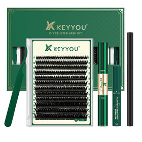 Kit d'extension de cils KEYYOU avec 144 clusters de cils