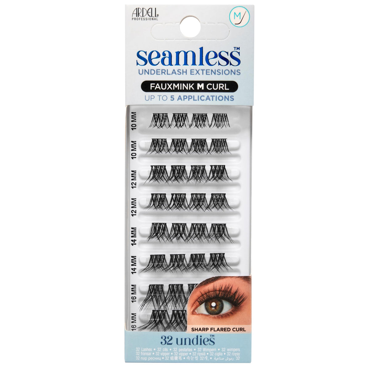 Kit d'extensions de cils Ardell Underlash avec 32 clusters