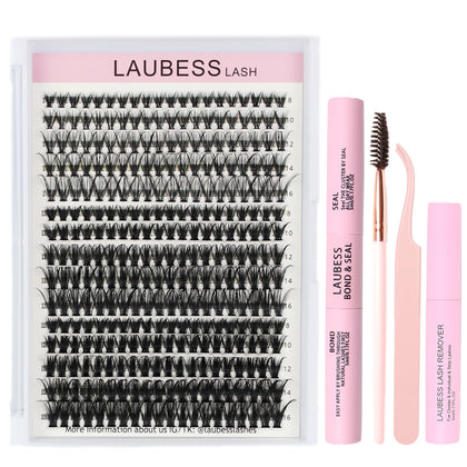 Kit d'extensions de cils DIY LAUBESS LASH avec accessoires