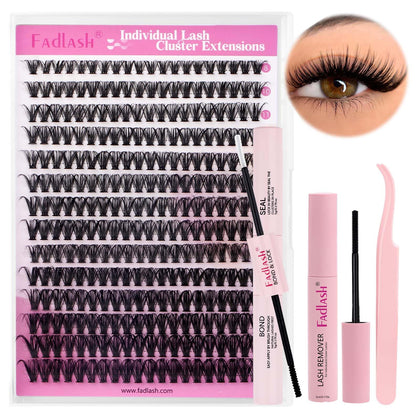 Kit d'extensions de cils FADLASH contenant les accessoires nécessaires