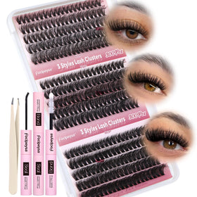 Kit d'extensions de cils Focipeysa 300pcs vue de face